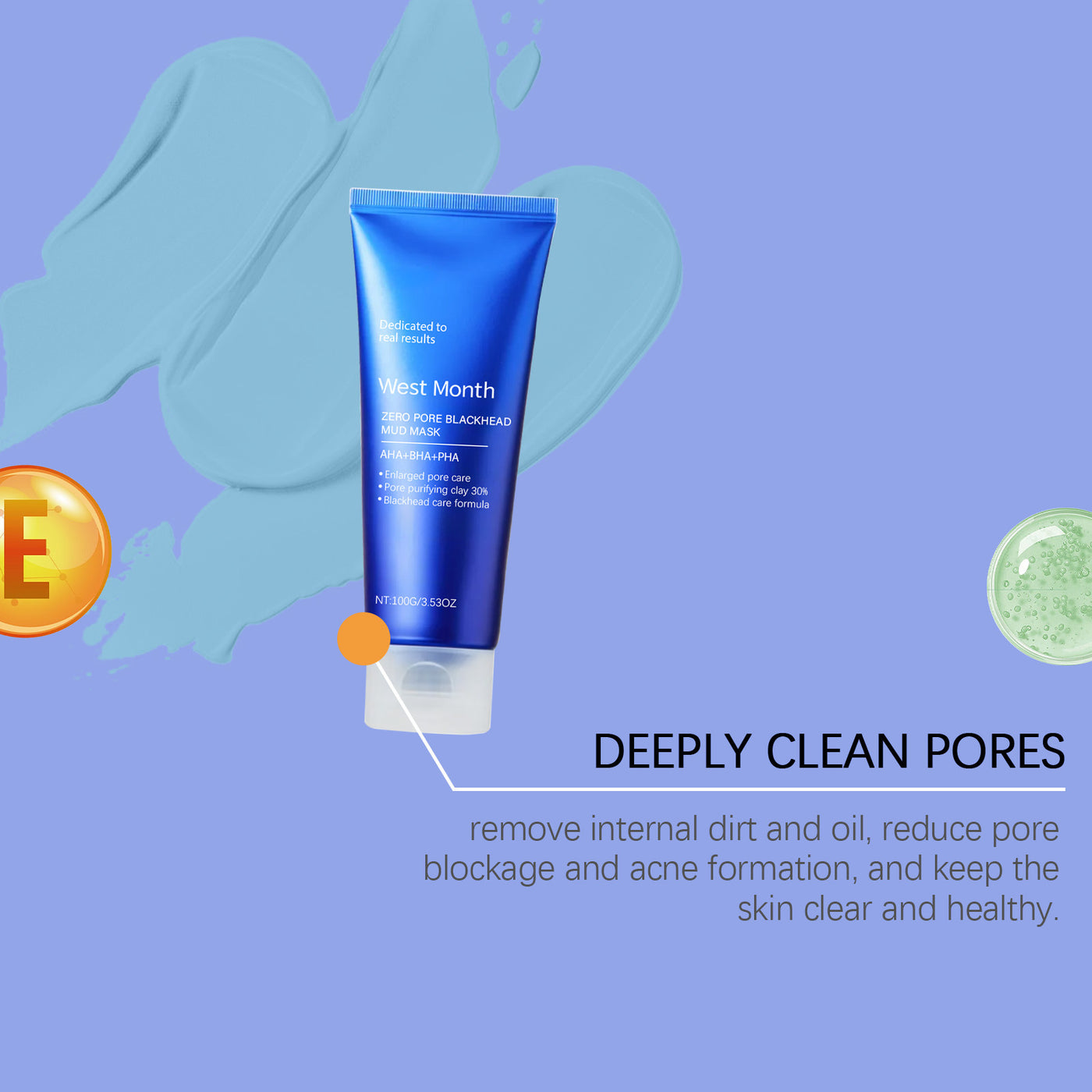 Cleansing And Oil Controlling Facial Cutin Blackhead Reduce Acne Cleaning Compound Clay Mask