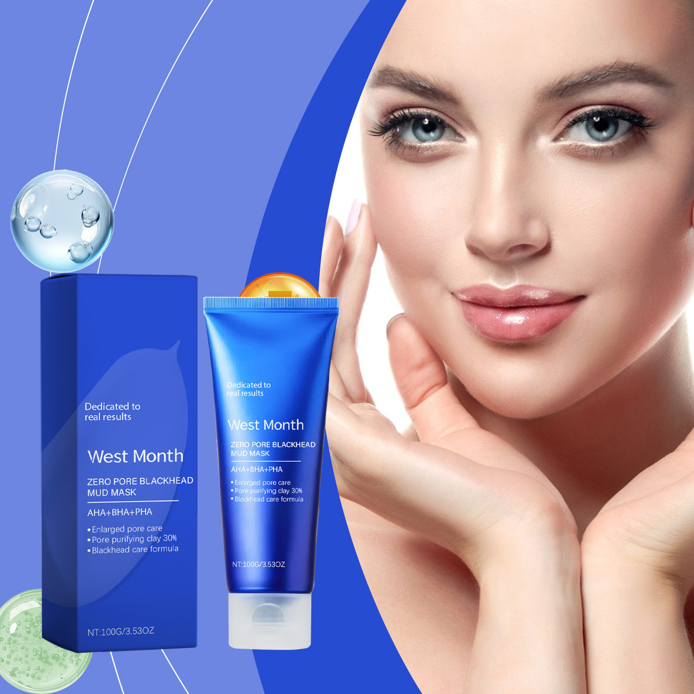 Cleansing And Oil Controlling Facial Cutin Blackhead Reduce Acne Cleaning Compound Clay Mask